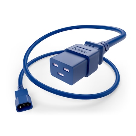 Unirise Usa Power Cord C14-C19 15Amp 250V Sjt 14/3 A PWCD-C14C19-15A-04F-BLU